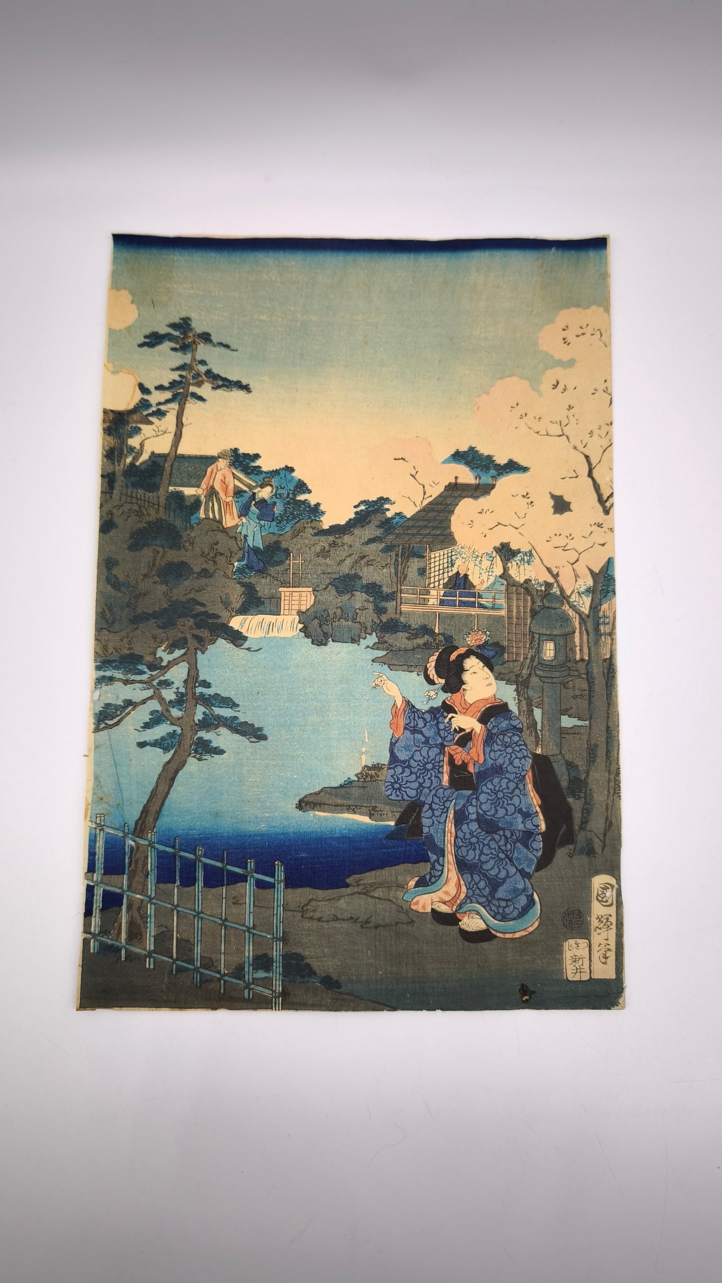 90433 Xilografia originale Ukiyo-e Utagawa Kuniteru II