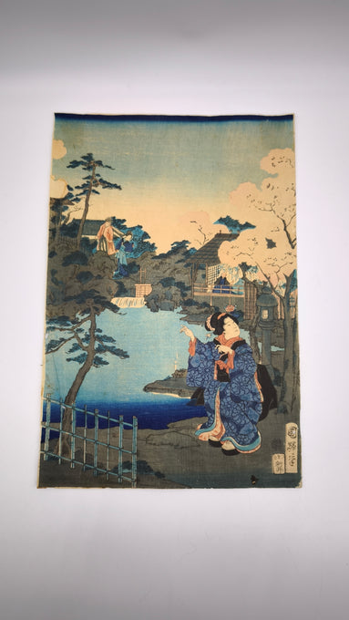 90433 Xilografia originale Ukiyo-e Utagawa Kuniteru II