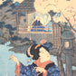 90433 Xilografia originale Ukiyo-e Utagawa Kuniteru II