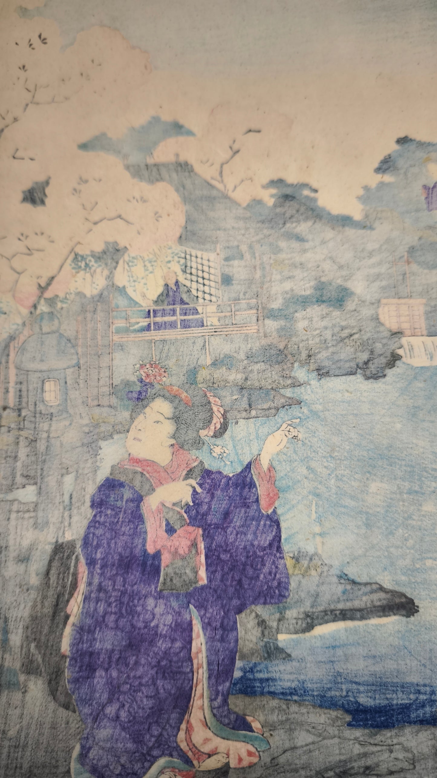 90433 Xilografia originale Ukiyo-e Utagawa Kuniteru II