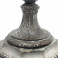90244 Vaso in metallo lavorato con base in marmo