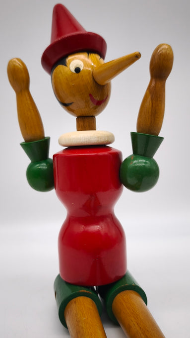 90136 Pinocchio vintage in legno