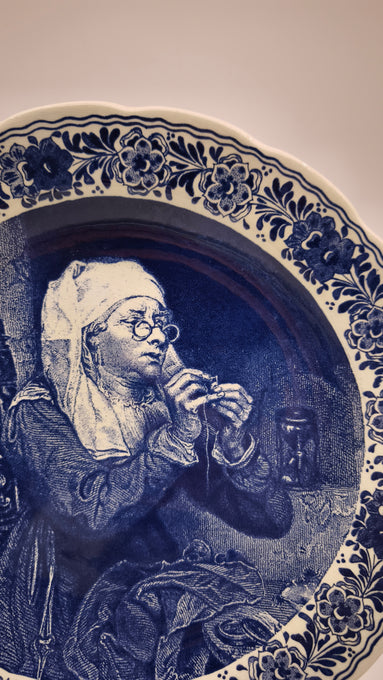 89675 Piatto decorativo in ceramica Delfts Blauw, made in Holland