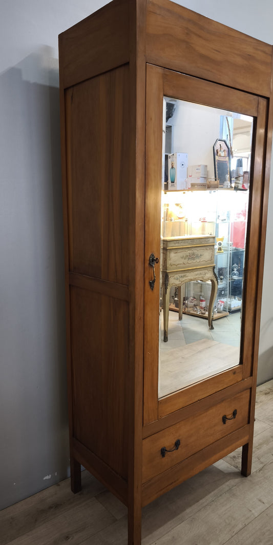 90304 Armadio in legno con un'anta a specchio
