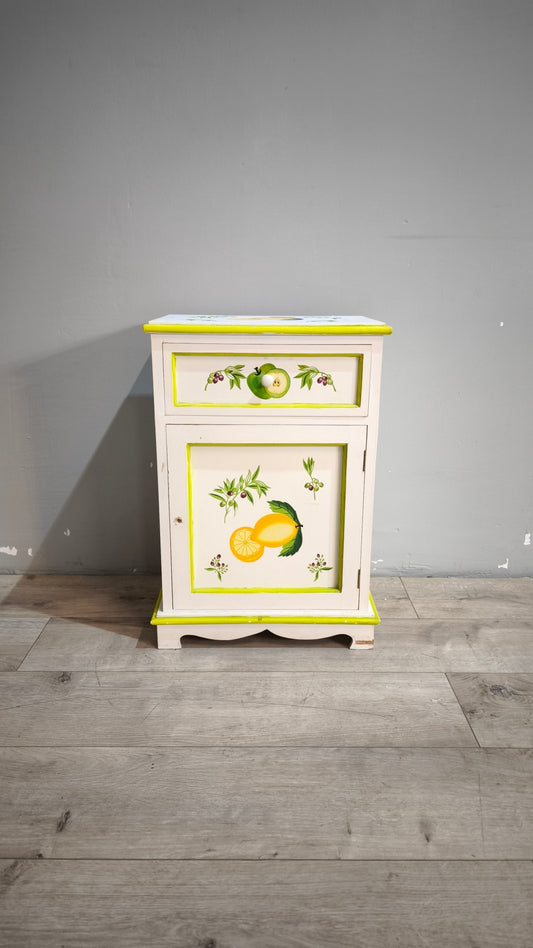 90488 Mobile un cassetto e uno sportello con decorazione limoni