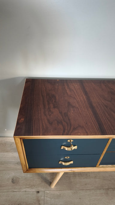 10 Sideboard anni '60 in legno dipinto con cassetti