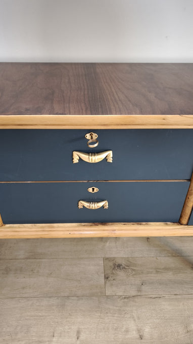 10 Sideboard anni '60 in legno dipinto con cassetti