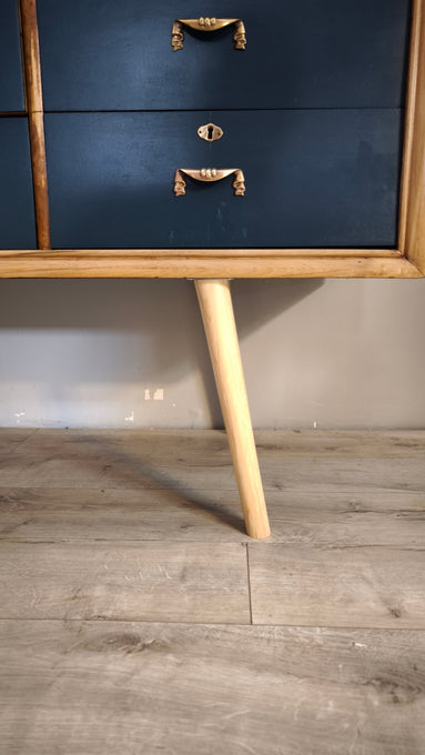 10 Sideboard anni '60 in legno dipinto con cassetti