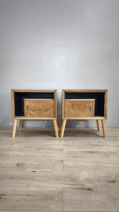 9 Coppia di comodini anni '60 in legno dipinto