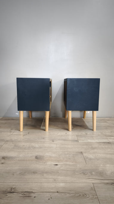 9 Coppia di comodini anni '60 in legno dipinto