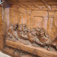 90558 Quadro intagliato su legno ultima cena