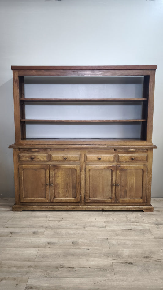 90585 Credenza due corpi in legno quattro sportelli