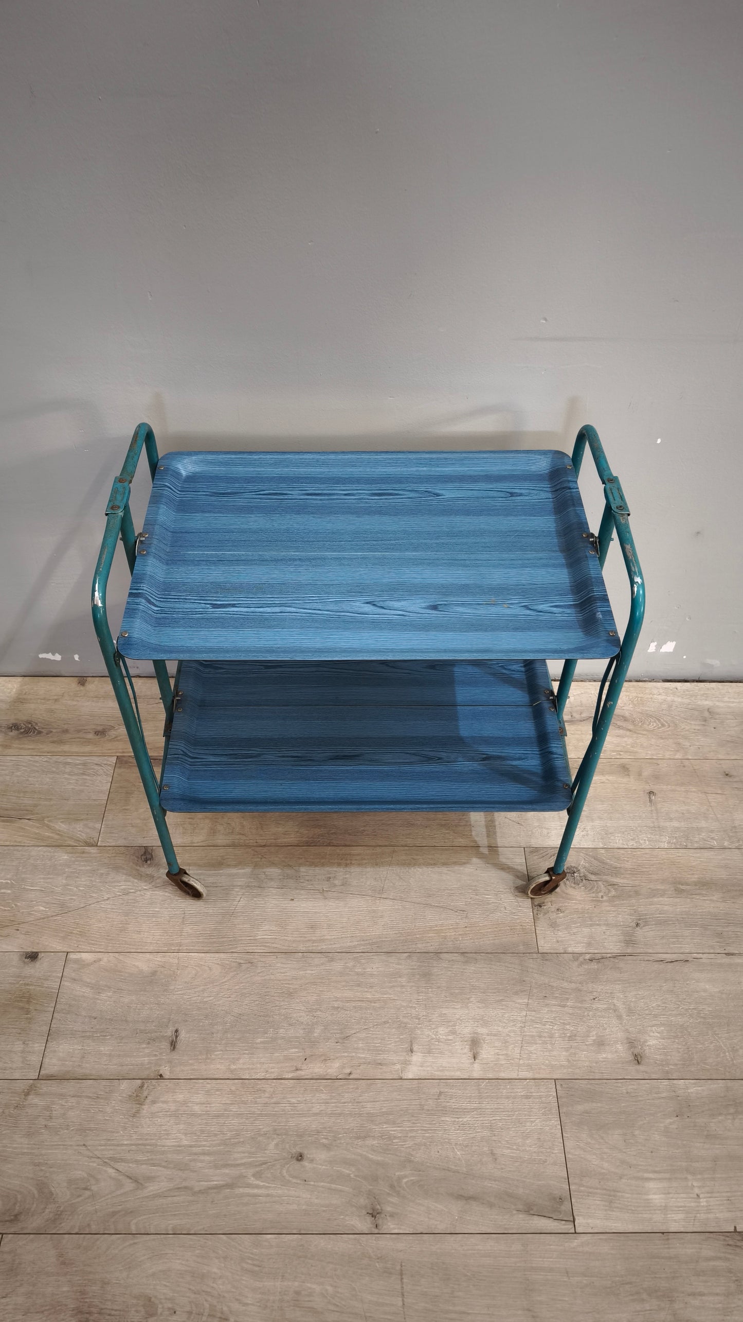 90605 Carrello pieghevole blu in metallo