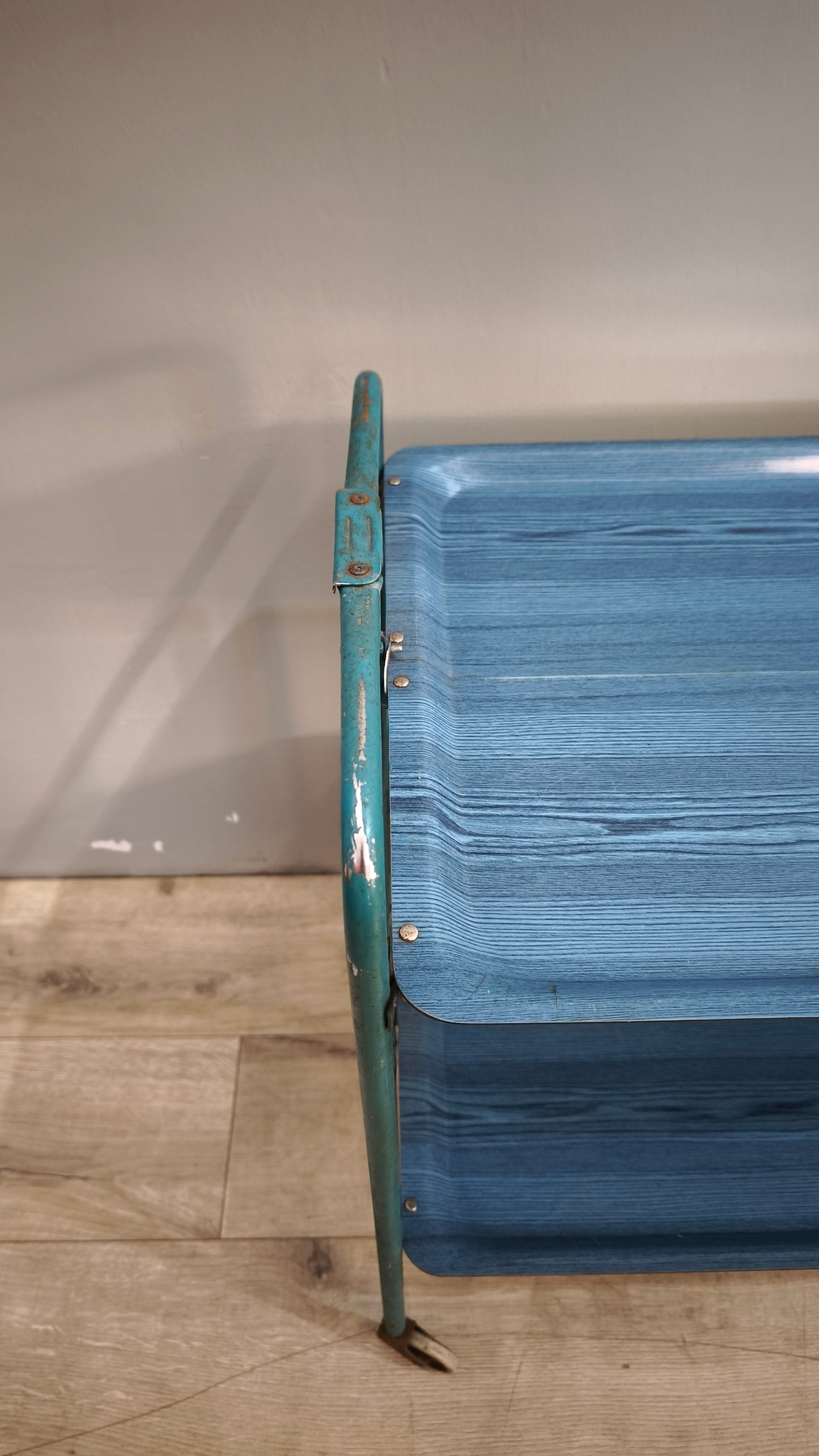 90605 Carrello pieghevole blu in metallo