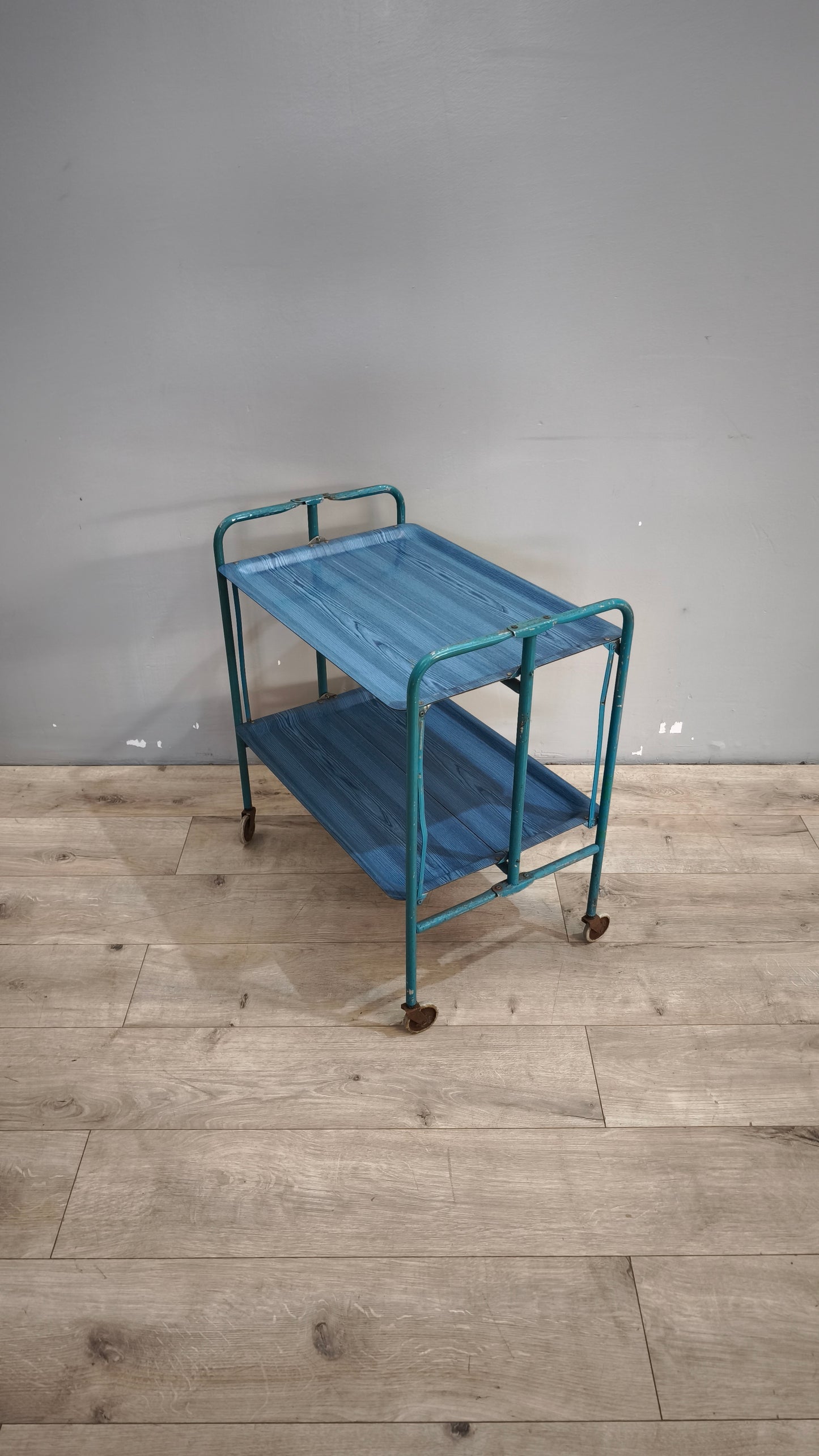 90605 Carrello pieghevole blu in metallo