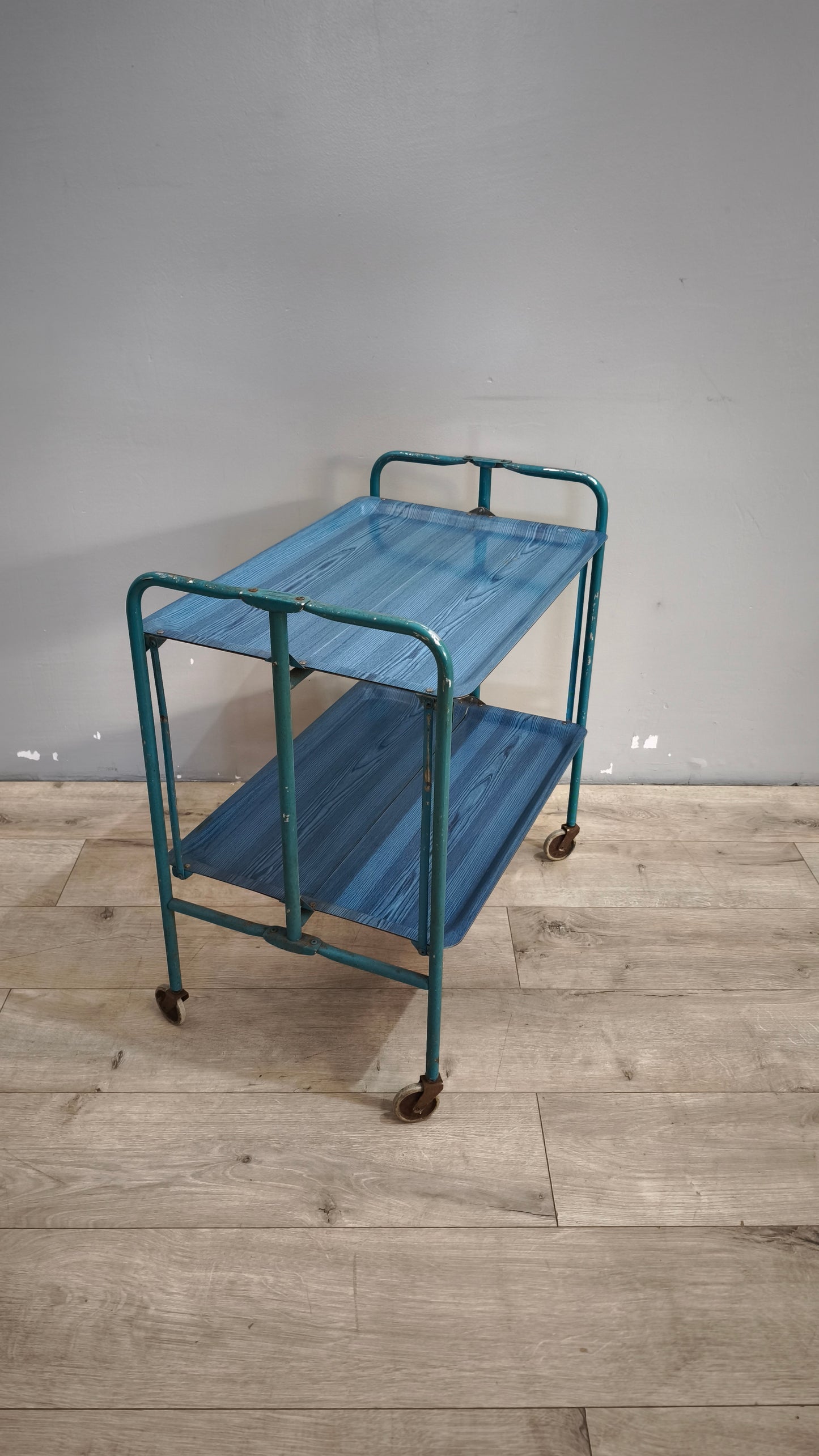 90605 Carrello pieghevole blu in metallo