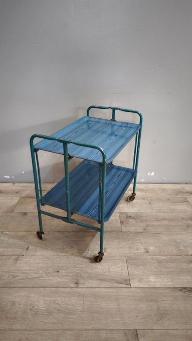 90605 Carrello pieghevole blu in metallo