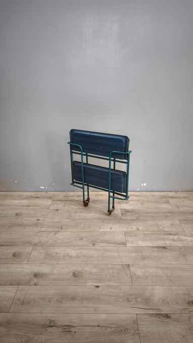 90605 Carrello pieghevole blu in metallo
