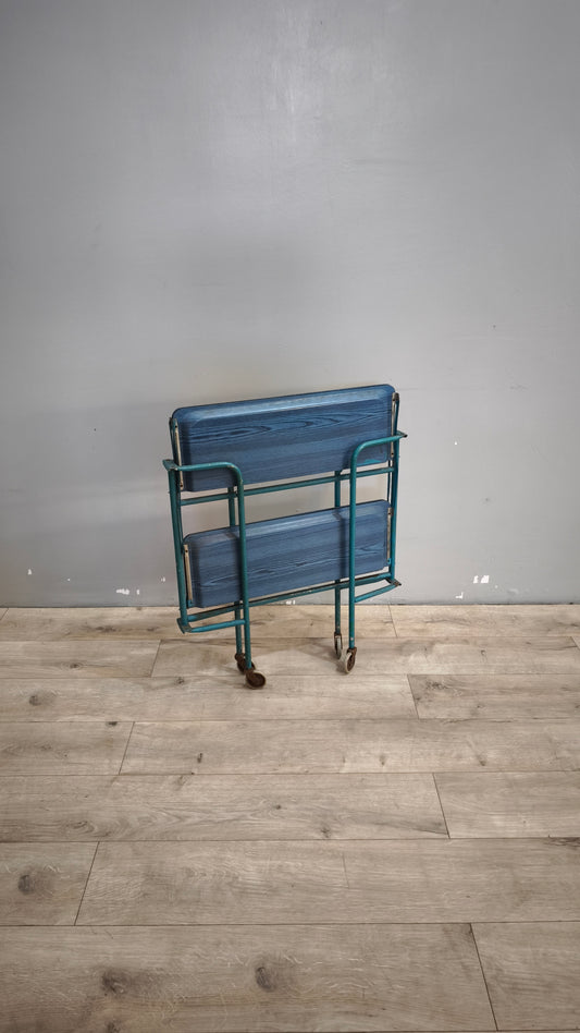 90605 Carrello pieghevole blu in metallo