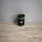 90612 Secchio in metallo dipinto con decorazione rose