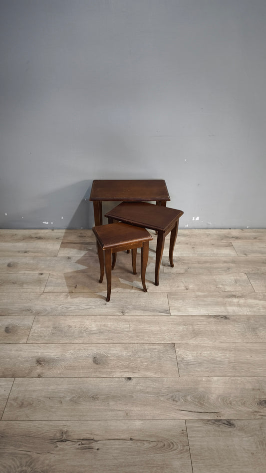 90625 Set tre tavolini da salotto in legno