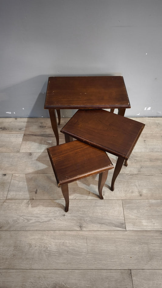 90625 Set tre tavolini da salotto in legno