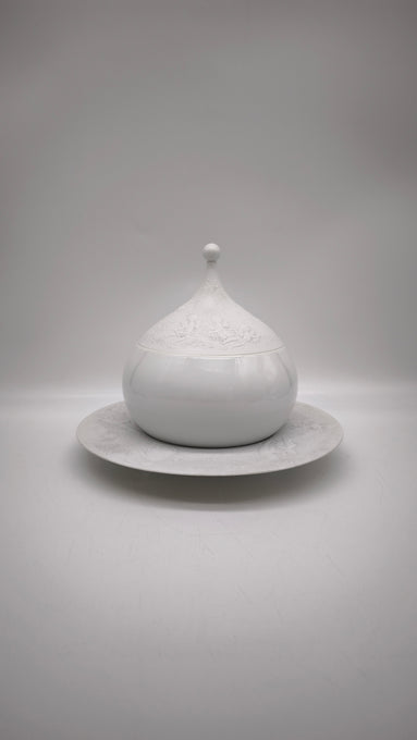 45 Piatto Con Ciotola Collezione Flauto Magico (Zauberflote) Di Bjorn Wiinblad per Rosenthal