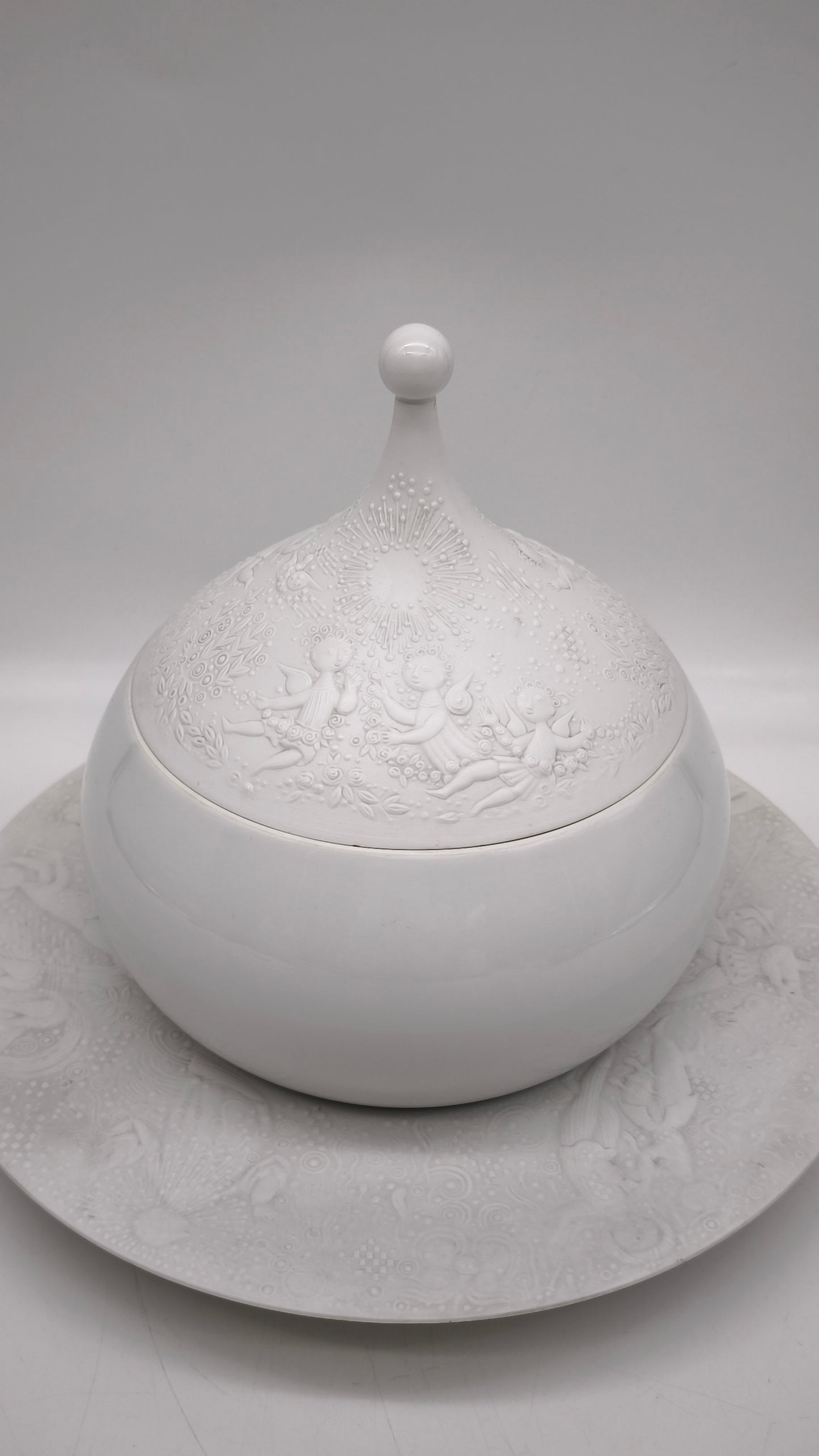45 Piatto Con Ciotola Collezione Flauto Magico (Zauberflote) Di Bjorn Wiinblad per Rosenthal