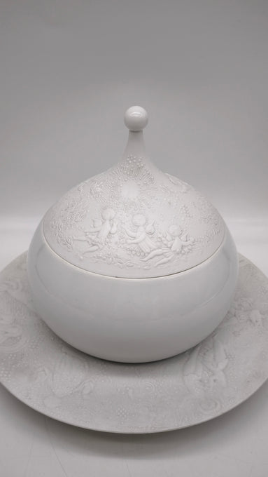 45 Piatto Con Ciotola Collezione Flauto Magico (Zauberflote) Di Bjorn Wiinblad per Rosenthal