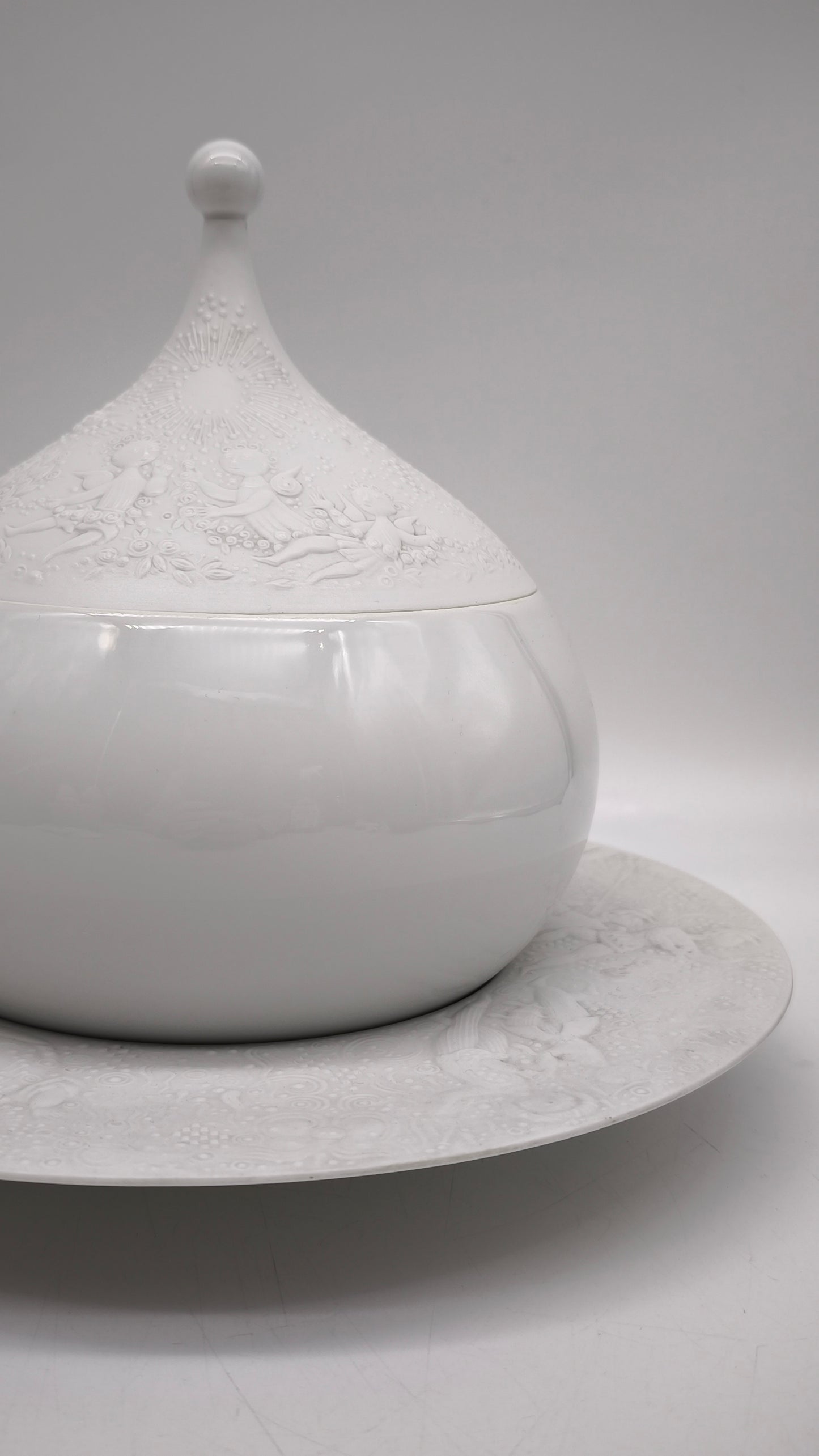 45 Piatto Con Ciotola Collezione Flauto Magico (Zauberflote) Di Bjorn Wiinblad per Rosenthal