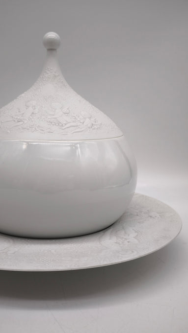 45 Piatto Con Ciotola Collezione Flauto Magico (Zauberflote) Di Bjorn Wiinblad per Rosenthal