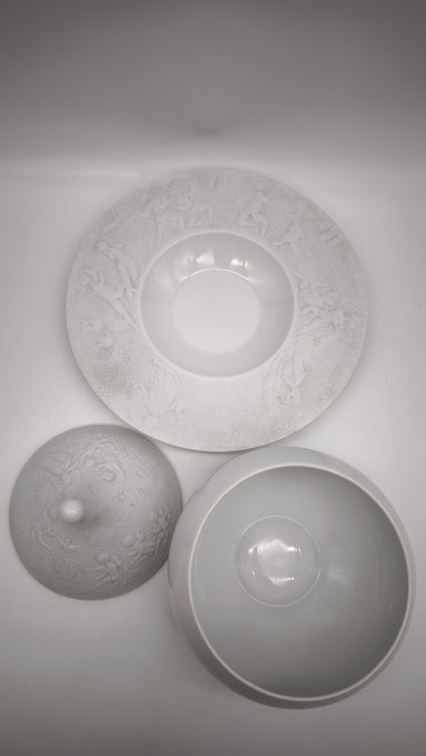 45 Piatto Con Ciotola Collezione Flauto Magico (Zauberflote) Di Bjorn Wiinblad per Rosenthal