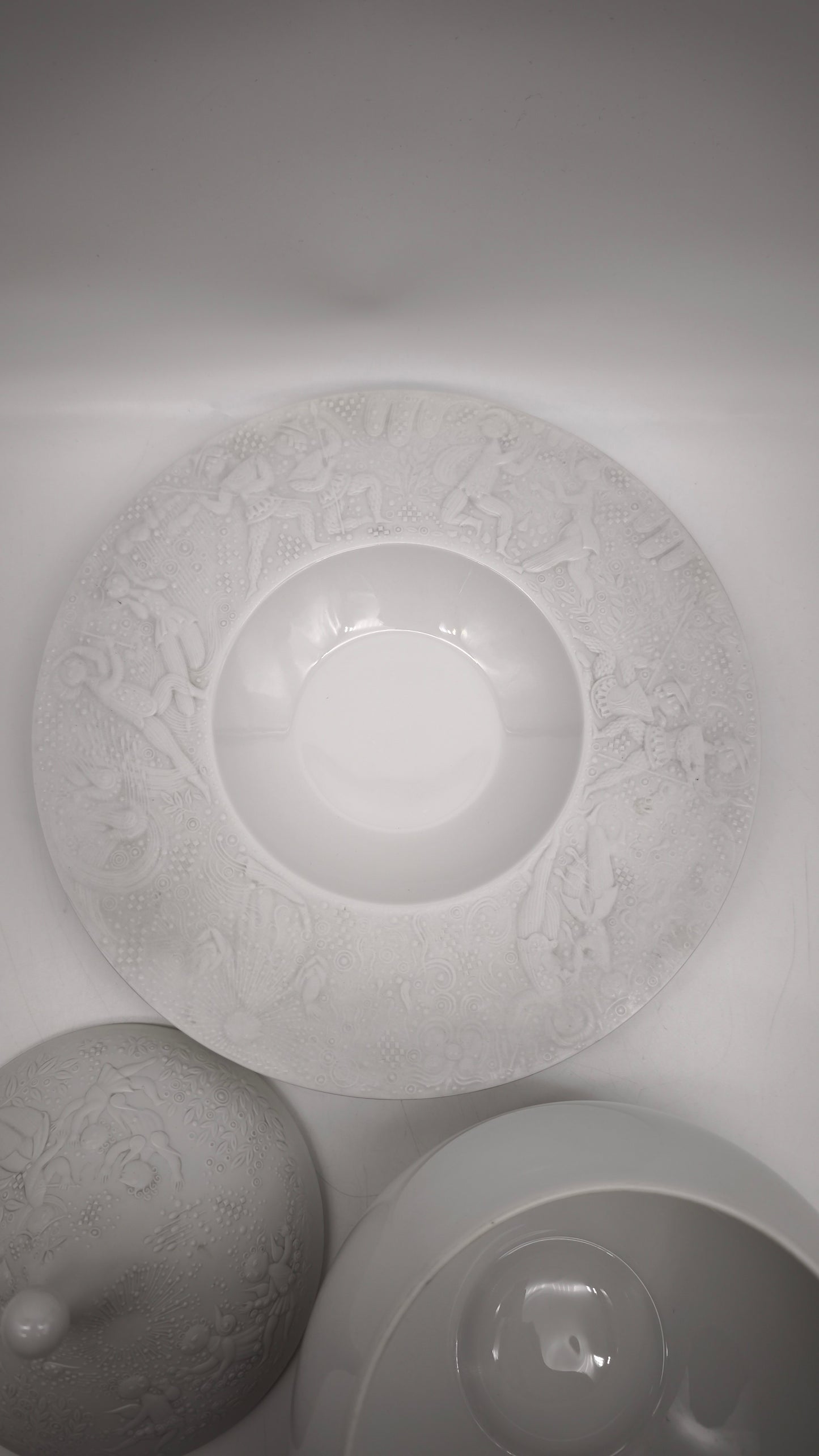 45 Piatto Con Ciotola Collezione Flauto Magico (Zauberflote) Di Bjorn Wiinblad per Rosenthal