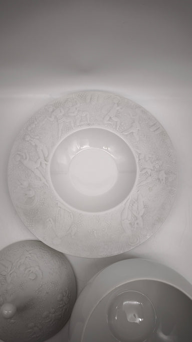 45 Piatto Con Ciotola Collezione Flauto Magico (Zauberflote) Di Bjorn Wiinblad per Rosenthal