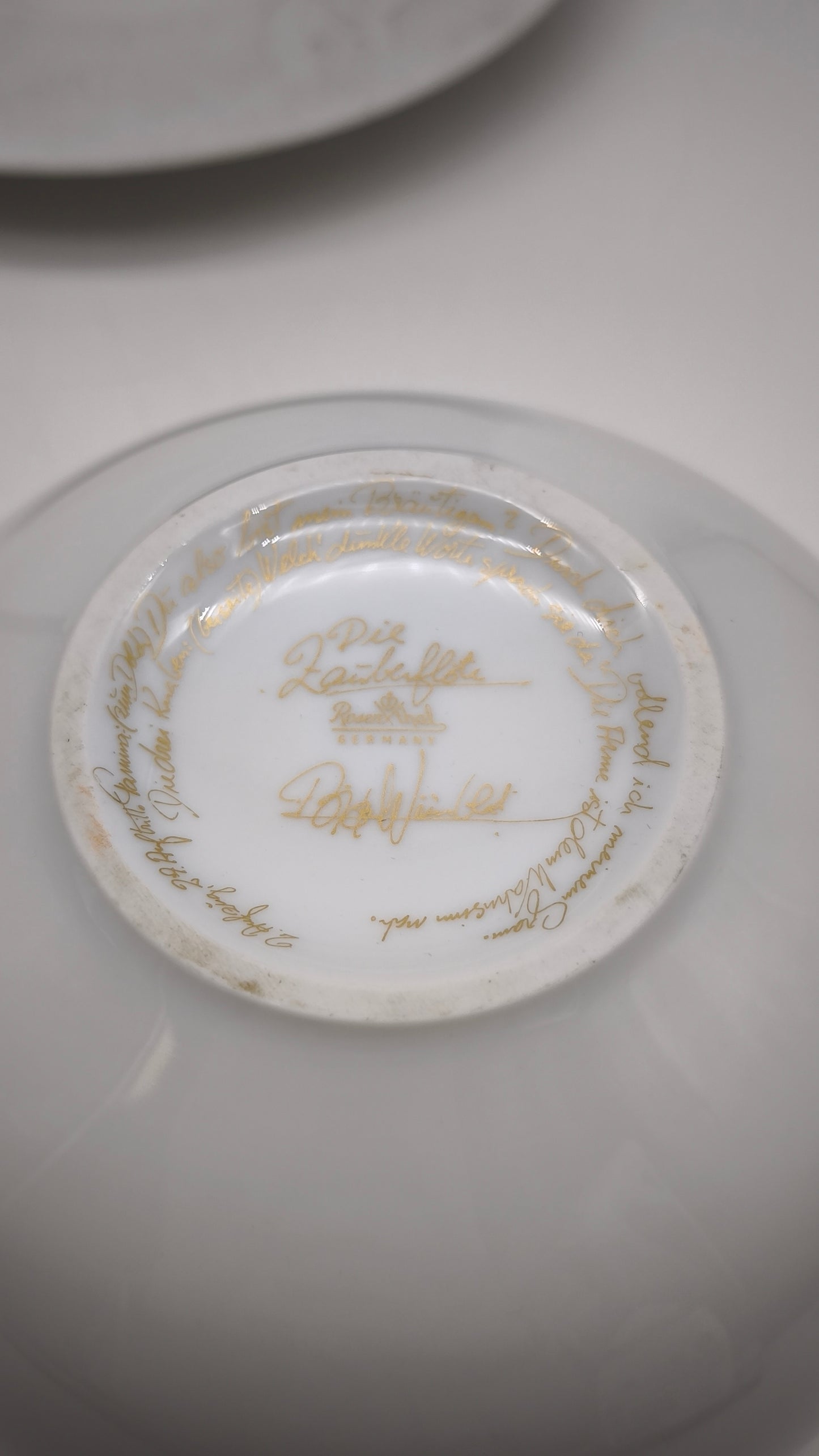 45 Piatto Con Ciotola Collezione Flauto Magico (Zauberflote) Di Bjorn Wiinblad per Rosenthal