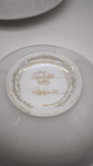 45 Piatto Con Ciotola Collezione Flauto Magico (Zauberflote) Di Bjorn Wiinblad per Rosenthal