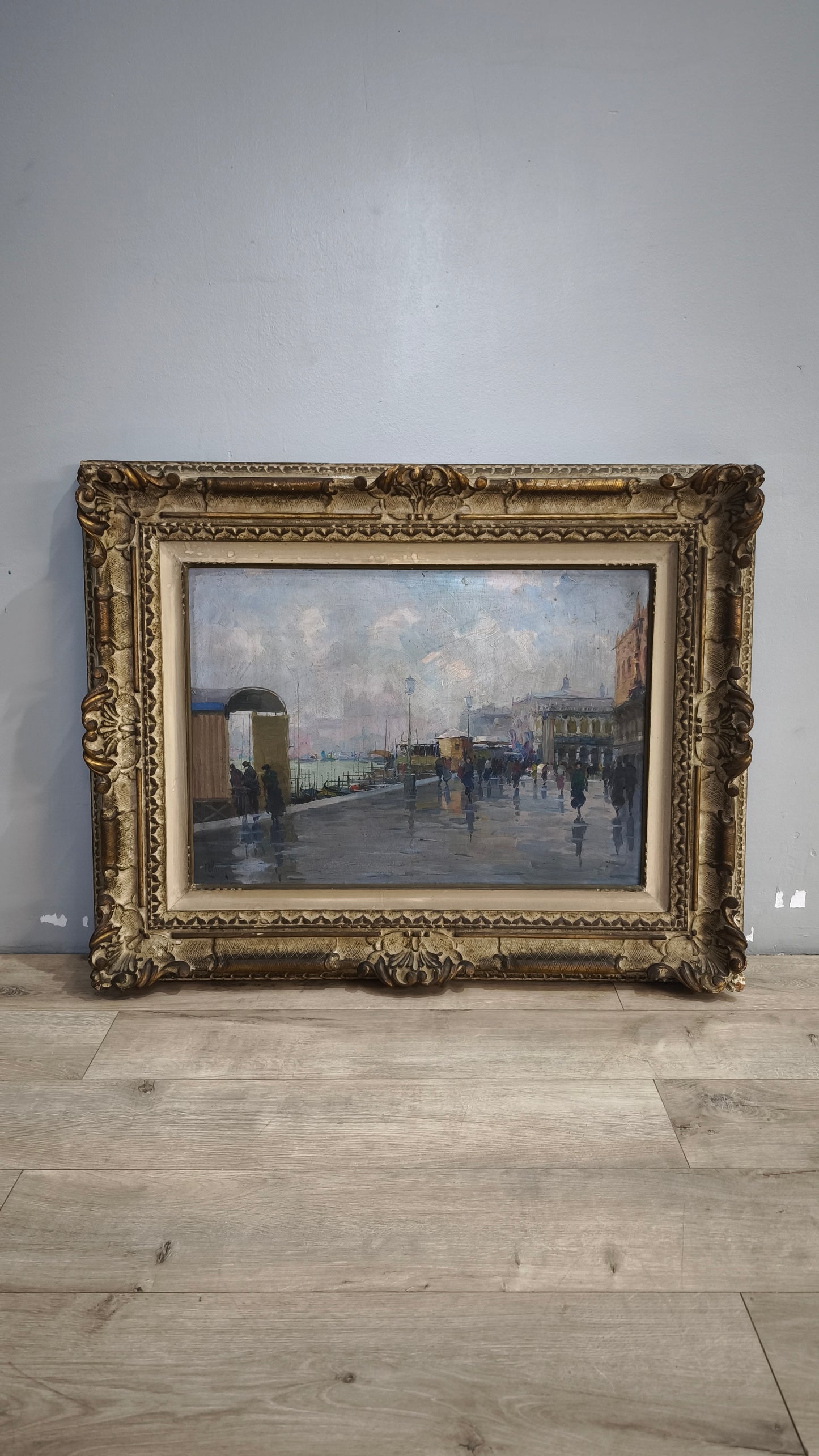 90732 Quadro Vittorio Nattino, pausa di pioggia