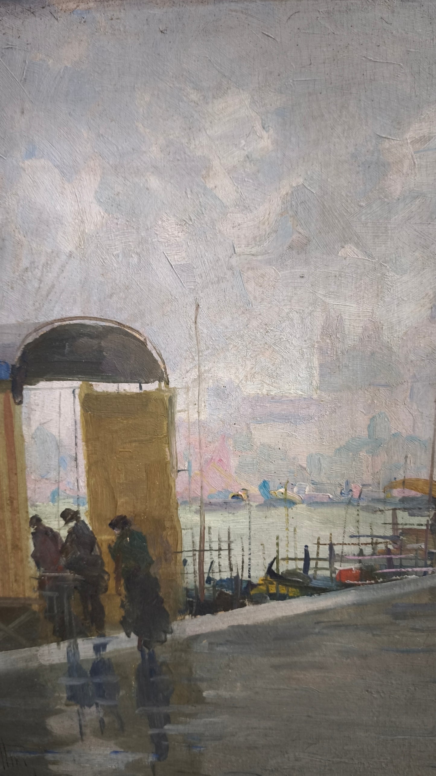 90732 Quadro Vittorio Nattino, pausa di pioggia
