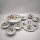 12 Set da macedonia 'Fraises De Quatre Saisons' di Nicole Bernardaud per Limoges
