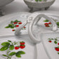 12 Set da macedonia 'Fraises De Quatre Saisons' di Nicole Bernardaud per Limoges