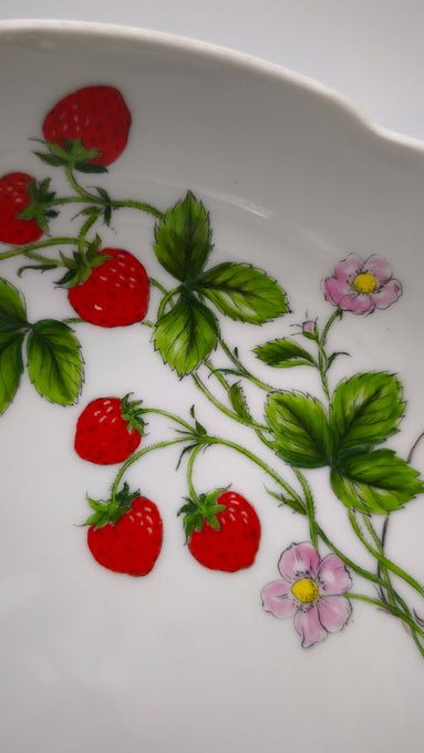 12 Set da macedonia 'Fraises De Quatre Saisons' di Nicole Bernardaud per Limoges