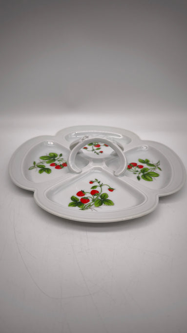 12 Set da macedonia 'Fraises De Quatre Saisons' di Nicole Bernardaud per Limoges