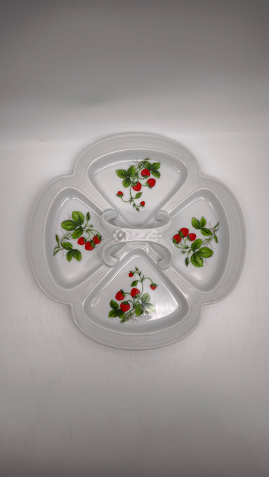 12 Set da macedonia 'Fraises De Quatre Saisons' di Nicole Bernardaud per Limoges
