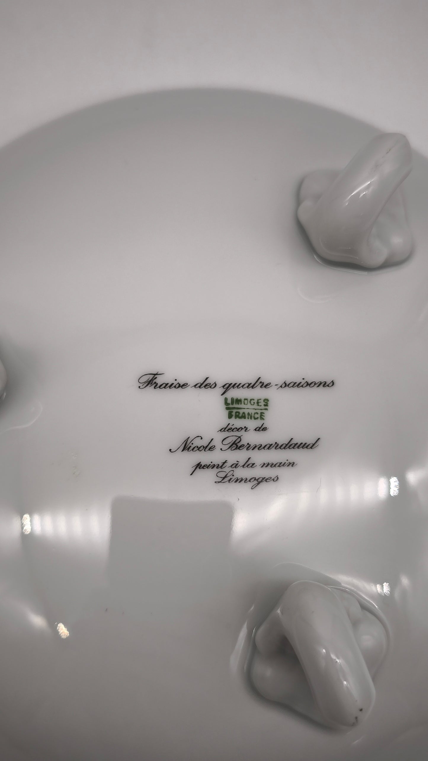 12 Set da macedonia 'Fraises De Quatre Saisons' di Nicole Bernardaud per Limoges