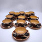 90386 Set n 12 tazze in terracotta smaltata, Aquila
