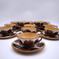 90386 Set n 12 tazze in terracotta smaltata, Aquila