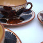 90386 Set n 12 tazze in terracotta smaltata, Aquila
