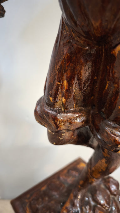90753 Statua in legno intagliato