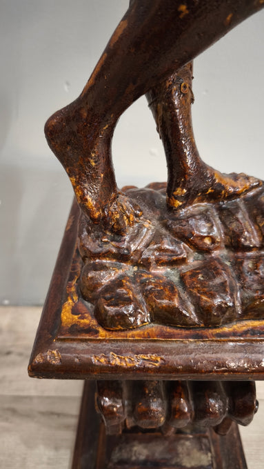 90753 Statua in legno intagliato