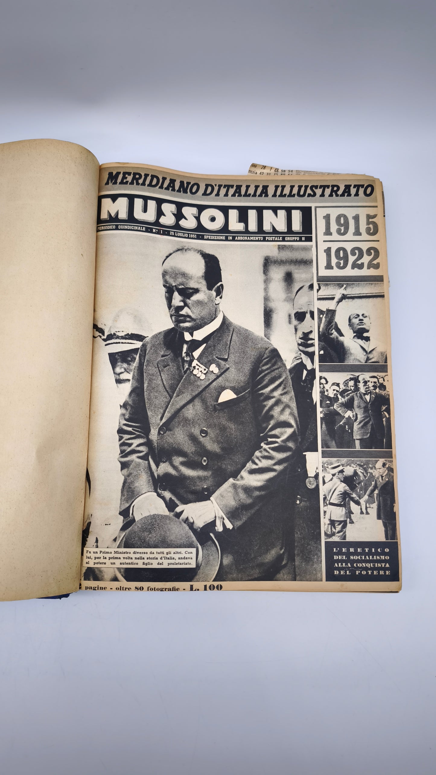 87819 Meridiano d'Italia, Storia dal 1915 al 1945 (raccolta riviste primi del '900)